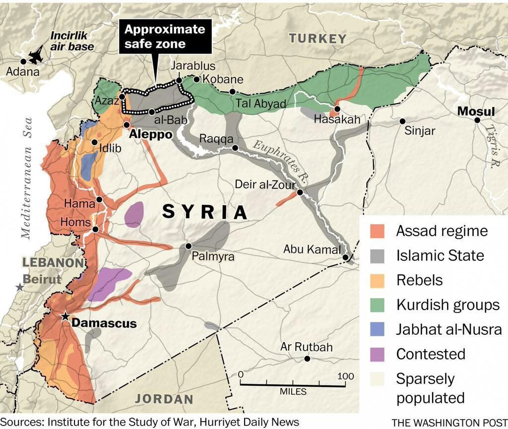 Турция обсуждает создание буферной зоны против боевиков ИГИЛ