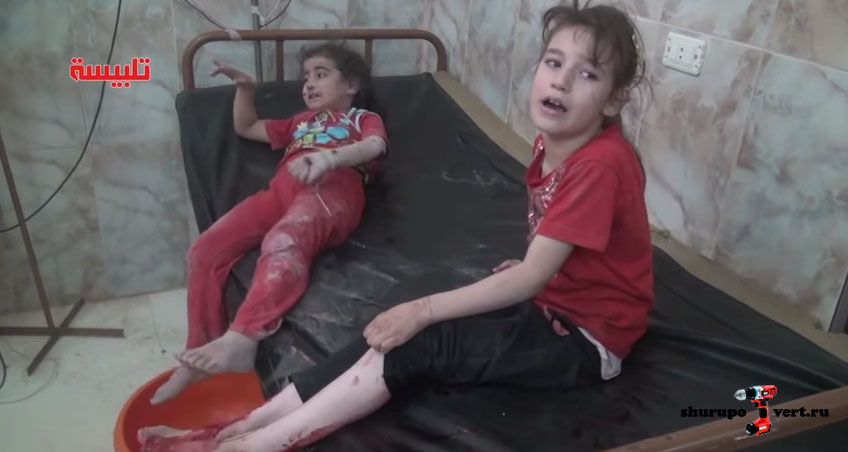 Результат бомбардировки города Talbisa, провинция Хомс, Сирия