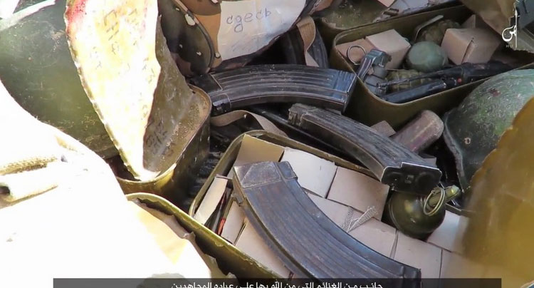 Фото оставленного хабара силами Асада, для боевиков ИГИЛ