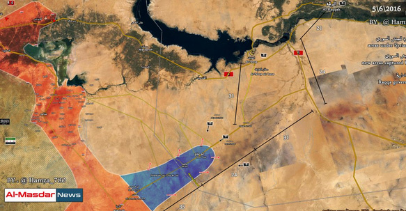 Карта наступлений: SDF на Manbij и наступление Асада на Ракку